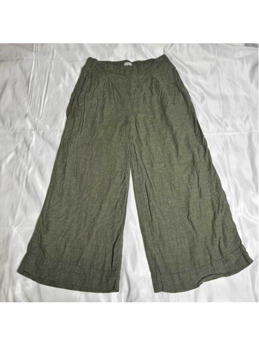 Women's Ella Moss Wide Leg Pants Size M Green